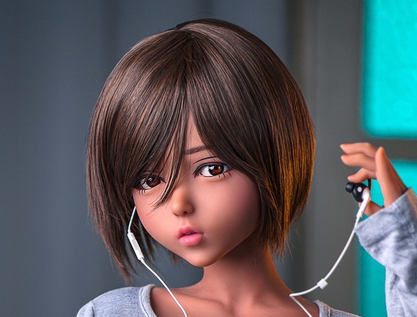 Sankaku Doll 天舞堂シリーズ 葉月（Haduki）154cm Mカップ TPE製 ブラウン肌 愛嬌 爆乳 漫画風 ラブドール